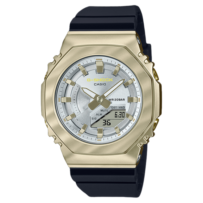 CASIO 卡西歐 G-SHOCK 八角 香檳金系列雙顯手錶 GM-S2100BC-1A