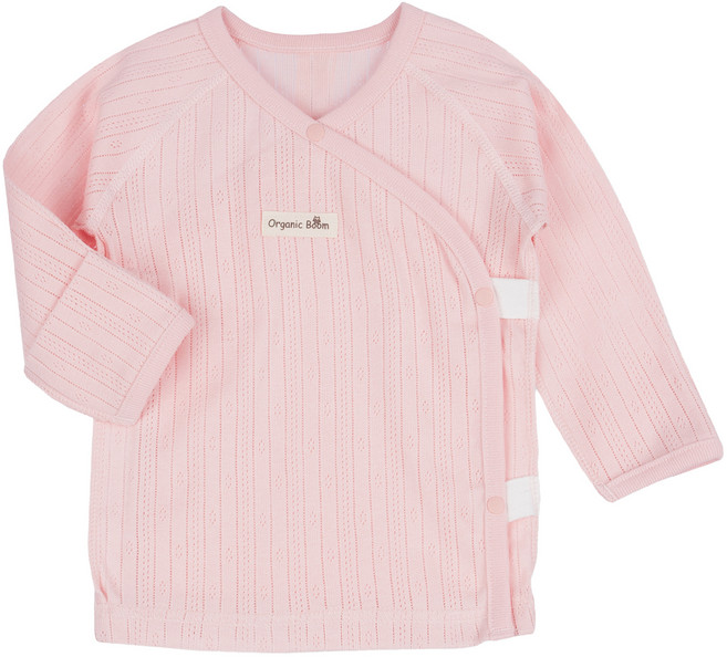 오가닉붐 신생아용 아일렛 자카드 스냅 배냇저고리