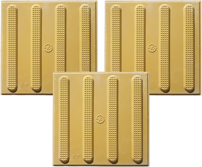 위드블럭 친환경 콘크리트 시각장애인 신형 논슬립 점자블럭 선형, 옐로우, 3개