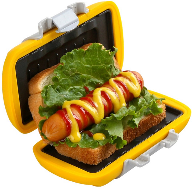 Kitensil 微波爐3分鐘迷你三明治機, 黃色, 1個