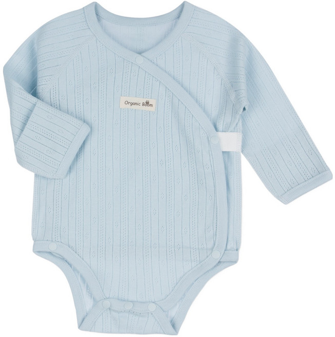 Organic Boom 新生兒用雞眼扣緹花按扣連身衣