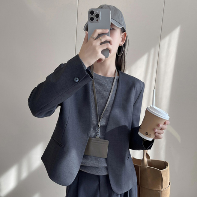 어썸풀 여성용 아네즈 노카라 자켓 A25FJK072214