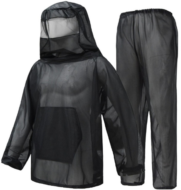 티스 방충복 양봉옷 모기장옷 다용도 블랙, 1세트