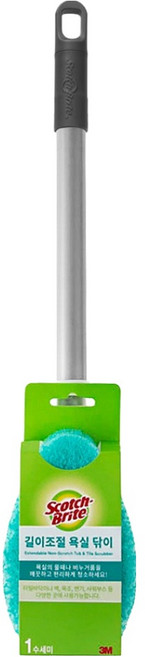 스카치브라이트 길이 조절 욕실 닦이, 그레이, 1개
