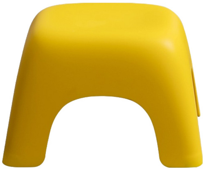 라라하우스 소프트 컬러 미니 스툴 의자 플라스틱 체어 Large, 옐로우, 1개