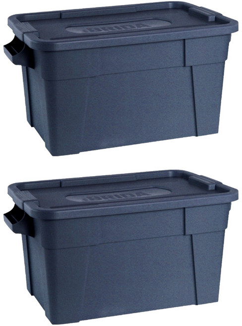 홈즈코리아 브리다 튼튼한 대용량 보관 리빙박스, 네이비, 2개