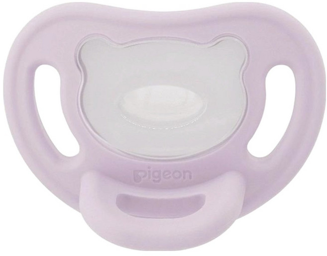 pigeon 貝親 全矽膠安撫奶嘴 S, 0~3個月, 紫羅蘭, 1個