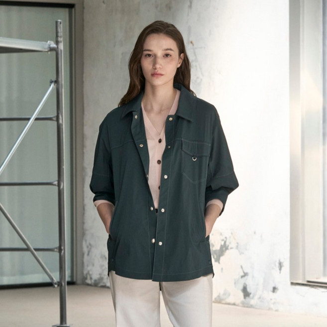 올리비아로렌 여성용 셔츠카라 홑겹 자켓 VOCFU5F7421