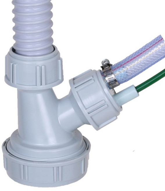 싱크대 식기세척기 로봇청소기 정수기 연결트랩, 회색, 1개