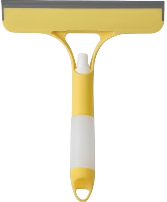 노베아 3in1 올인원 스프레이 욕실 물기제거 스퀴지, 1개, 옐로우