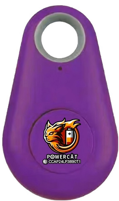 POWERCAT 寶護者 藍牙防丟器 附電池, 水滴紫, 1個