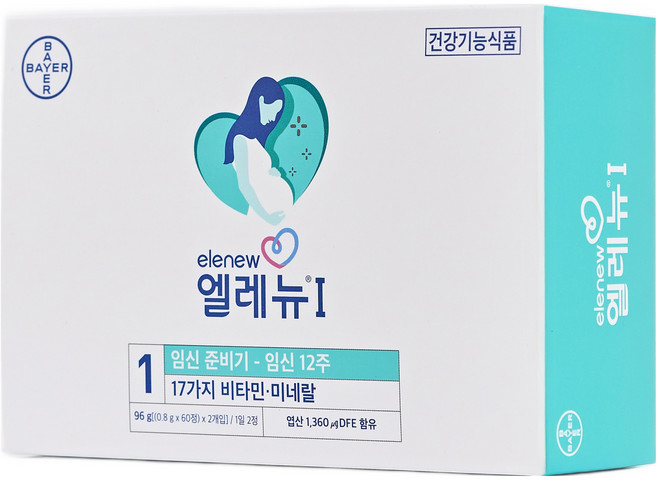 엘레뉴 1단계 멀티비타민, 120정, 1개