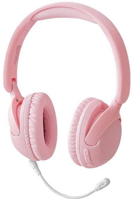 에듀플레이어 오디오공유 멀티포인트 로우레이턴시 무선 블루투스 6.0 헤드셋, 핑크, ECH25 Pro
