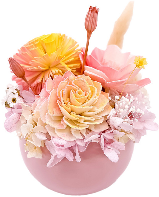 FLORAL M 日落花園秘境香氛擴香花禮, 粉色, 1個