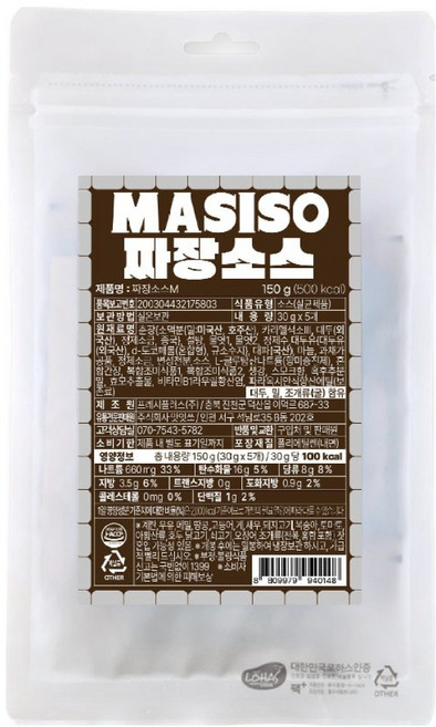 맛잇쏘 짜장소스, 30g, 5개