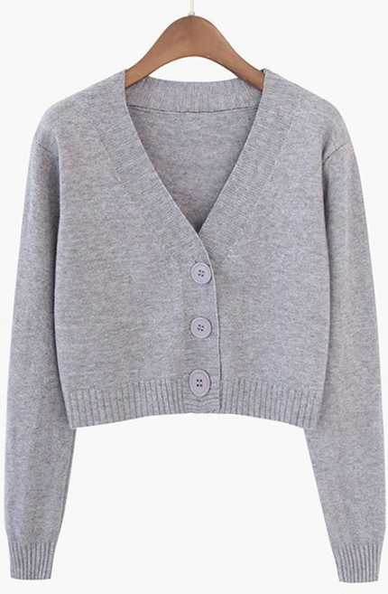 반야스토리 여성용 하이웨이스트 봄 가을 숏 가디건 PP22