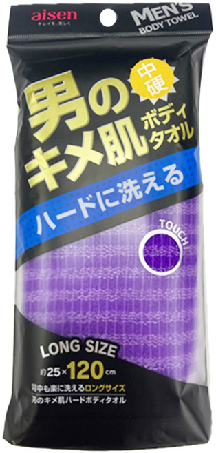 AISEN 男性專用澡巾 中硬, 1個, 1個裝, 紫色