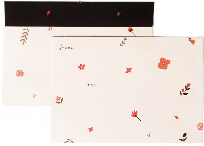 KerKerland 插畫信封袋, 6個裝, 橘紅花園