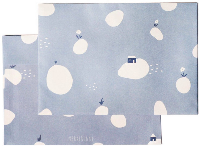 KerKerland 插畫信封袋, 6個裝, 雪地裡的小房子