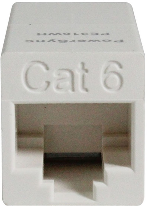 PowerSync 群加 CAT6 網路接盒 PE316WH, 白色, 1個, 1mm
