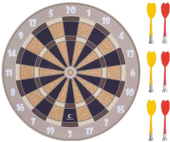 아이워너 자석 다트 + 다트핀 6p 세트, 베이지, 1개