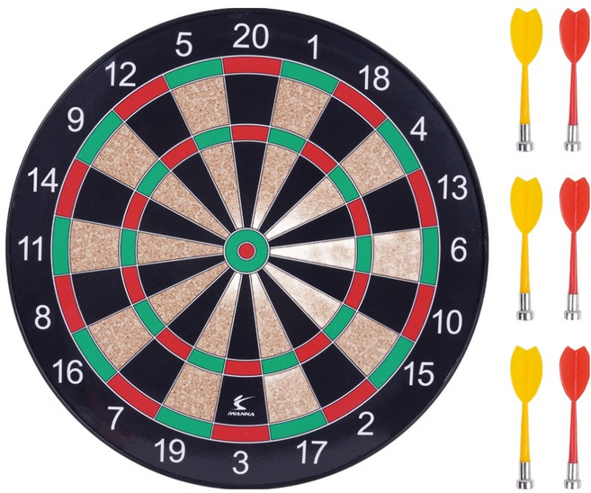 아이워너 자석 다트 + 다트핀 6p 세트, 블랙, 1개