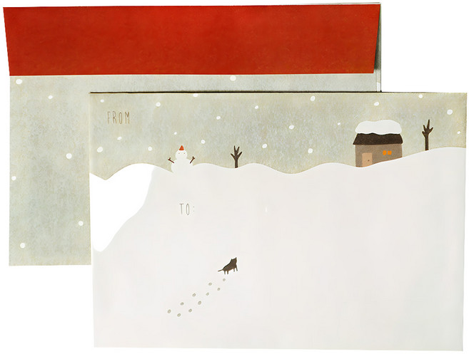 KerKerland 插畫信封袋, 6個裝, 寧靜冬日