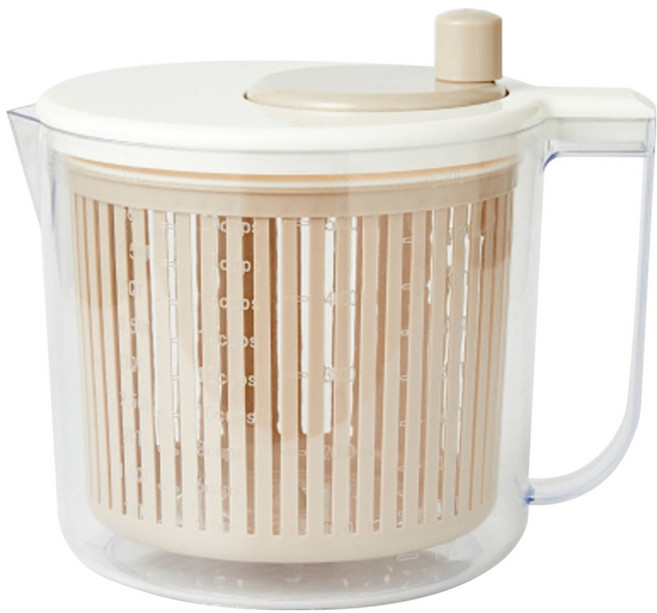 Modern House 沙拉脫水器 蔬菜脫水機 手柄型, 1個, 混合色