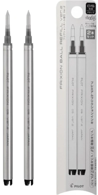 파이롯트 프릭션 볼 노크 존 볼펜 리필심 0.5mm 리필심 2p, 블랙, 1개 - 쿠팡