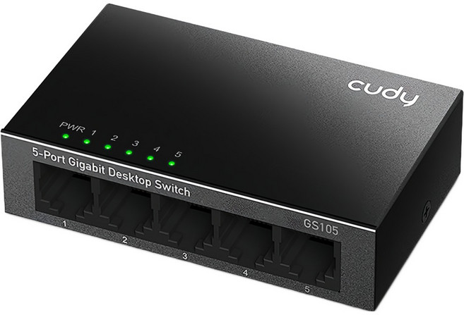cudy 5埠Gigabit桌上型交換器 金屬殼, 1個, GS105