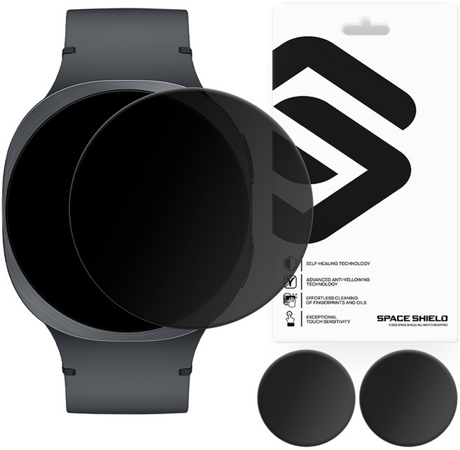 스페이스쉴드 갤럭시 워치 호환 아머 플렉스 9H Privacy 사생활 보호 풀커버 강화유리필름 3p 세트, 투명, 1개