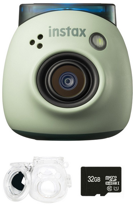 인스탁스 PAL 즉석카메라 피스타치오그린 + 투명 케이스 + SD카드 32GB 세트 FI026, 1세트