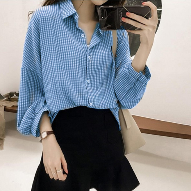 UNHEVE 女款格紋襯衫