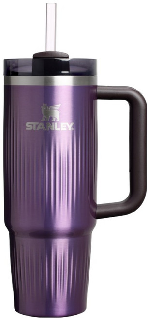 STANLEY 台灣公司貨 TEXTURE系列 吸管隨手杯2.0, 880ml, 冰鑽紫, 1個