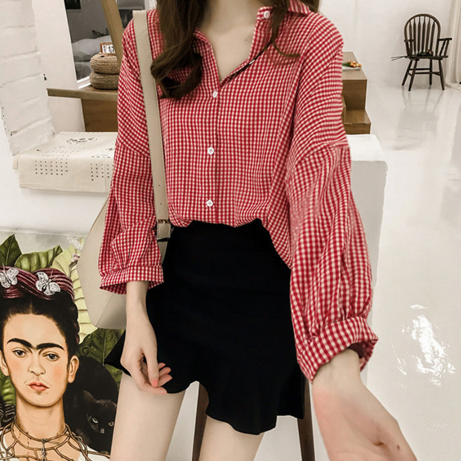 Unheve 女款格紋襯衫