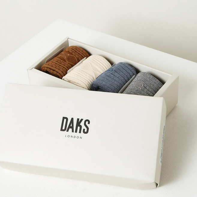 DAKS 女用棉混紡混織長襪4雙組 DBSS5E700WT