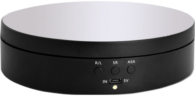 POWERCAT 飾品珠寶旋轉展示台 承重5kg, 1個, 黑色鏡面