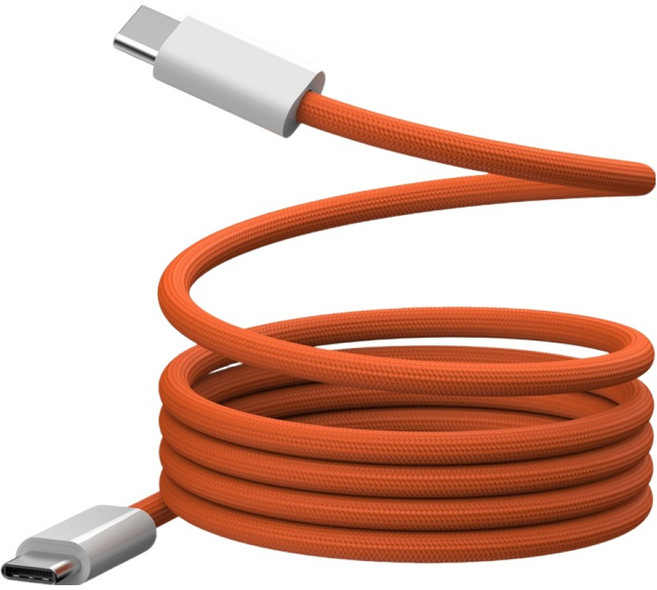 OMG type-c 磁吸式快充線 iphone17快充線 PD60W, 1個, 橙色, 1m