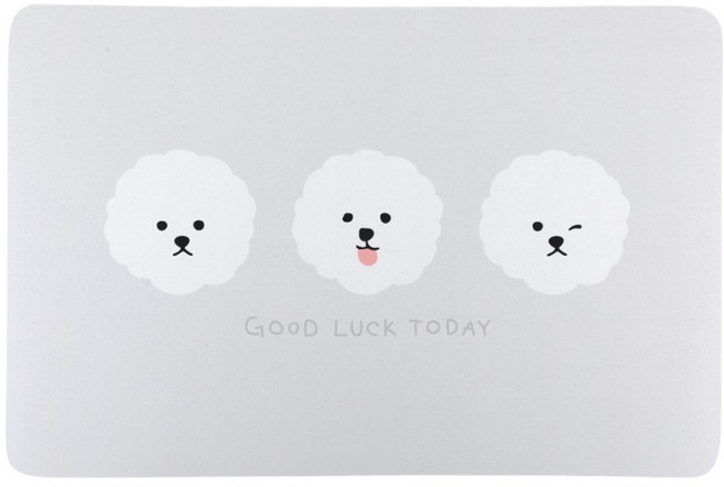 Dailylike 可水洗珪藻土地墊, 09 Bichon trio