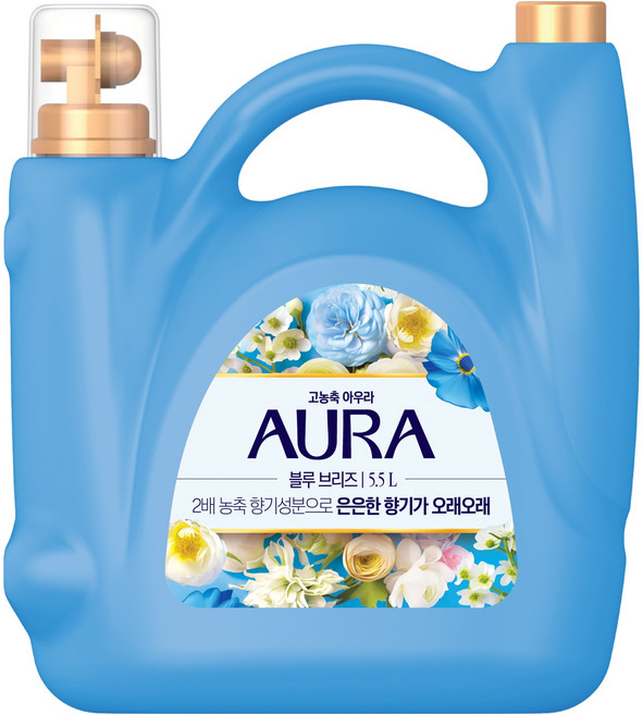 아우라 고농축 섬유유연제 블루 브리즈 본품, 5.5L, 1개