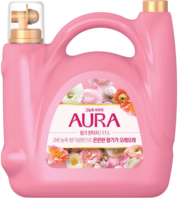 아우라 고농축 섬유유연제 핑크 판타지 본품, 5.5L, 1개