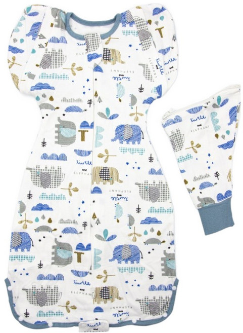 OhBabyLying 春秋薄款 可換袖成長包巾 XL