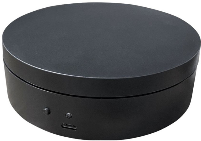 POWERCAT 飾品珠寶旋轉展示台 承重3kg, 1個, 黑色磨砂