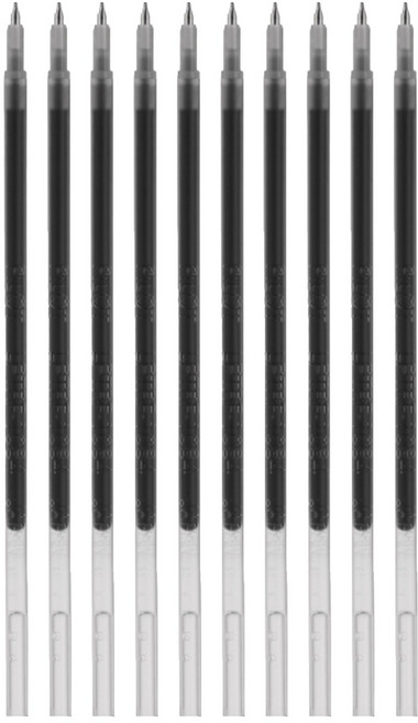 파이롯트 쥬스업 3/4색 다색볼펜 리필심 0.4mm, 블랙, 10개