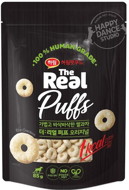 하림펫푸드 강아지 더리얼 퍼프 쌀과자, 오리지널, 85g, 1개