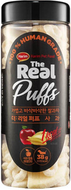 하림펫푸드 더리얼 강아지 퍼프 간식, 사과, 38g, 1개