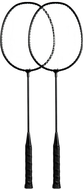 올이즈유 가벼운 베드민턴 라켓, 블랙, 2개