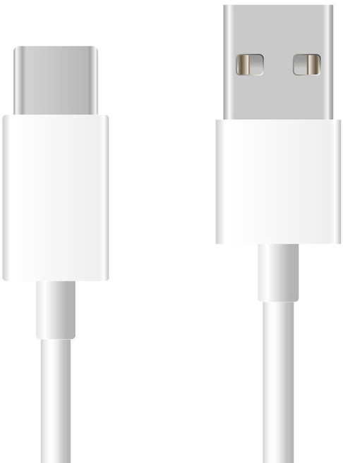 Cuktech USB-A轉Type-C 數據線 ATC310N 3A, 白色, 1個