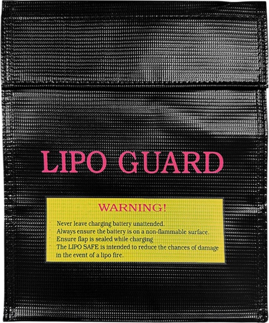 行動電源安全防火防爆袋, 1個, 黑色