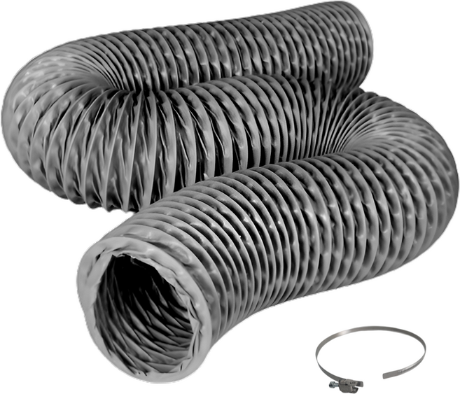 덕트몰 질긴 타포린 천자바라 주름관 덕트호스 + 고정용 스텐밴드 세트, 1세트